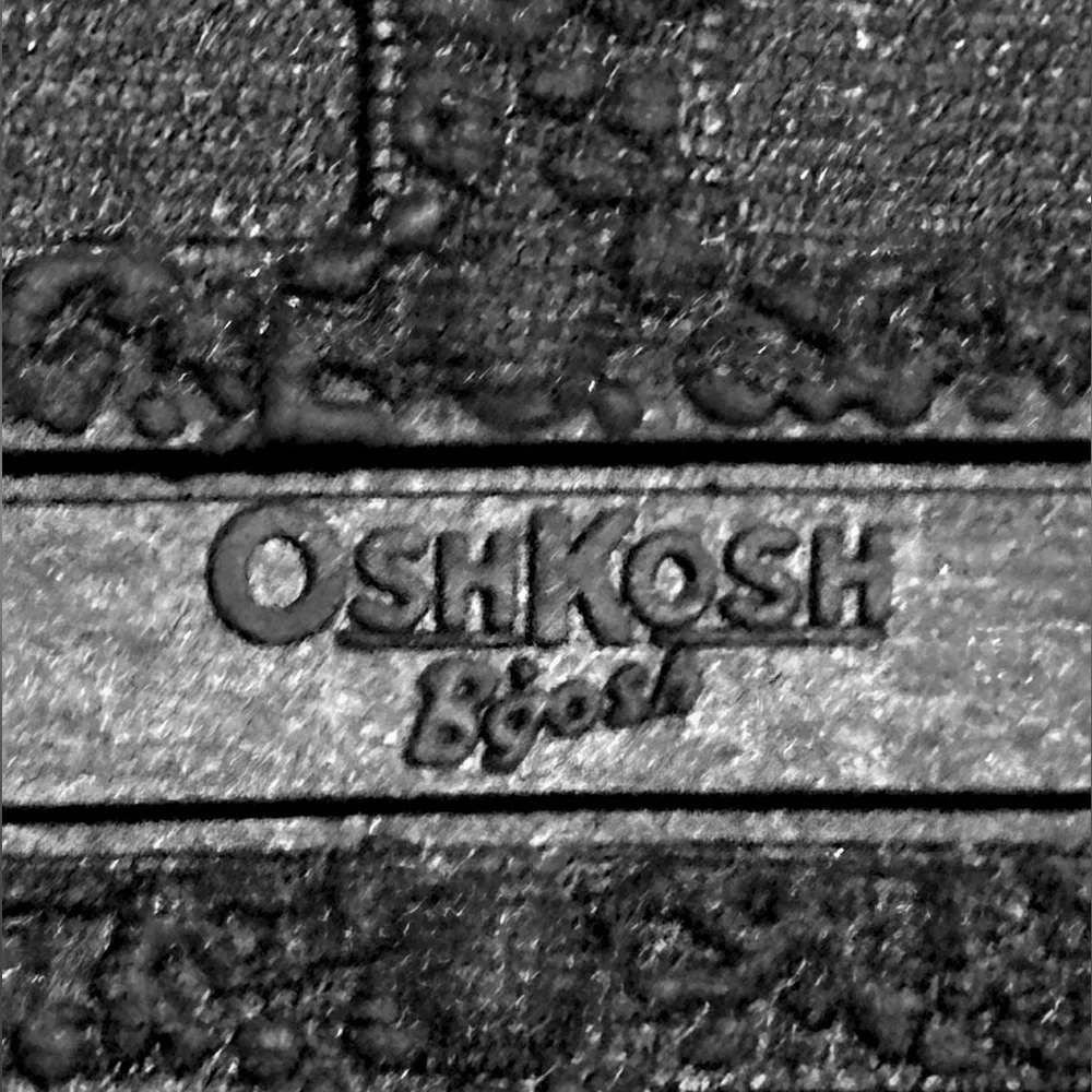 OshKosh B'gosh Kids water shoes with a shark print. Teal & black.